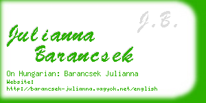 julianna barancsek business card